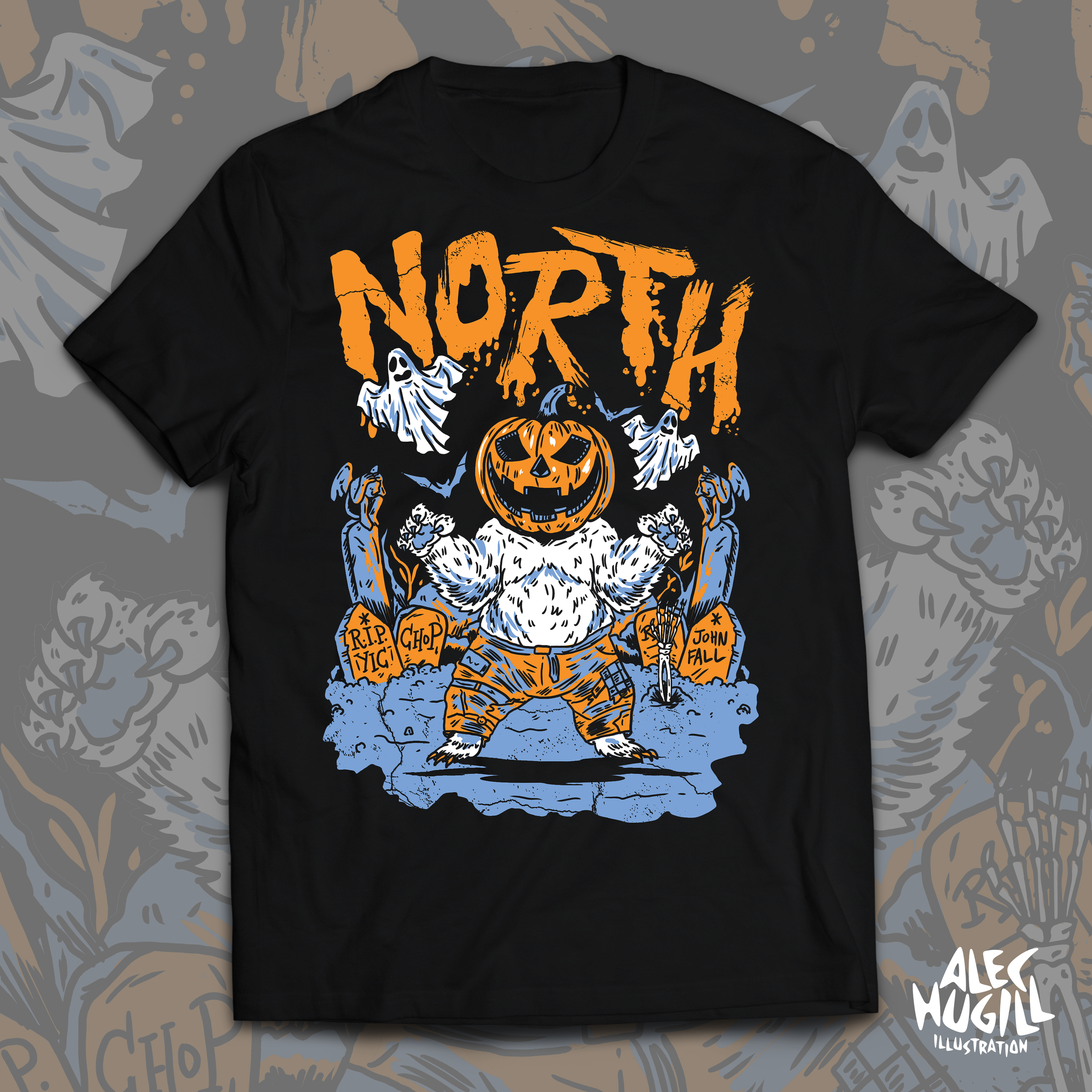 NORTH Halloween Pumpkinhead T-Shirt / Longsleeve