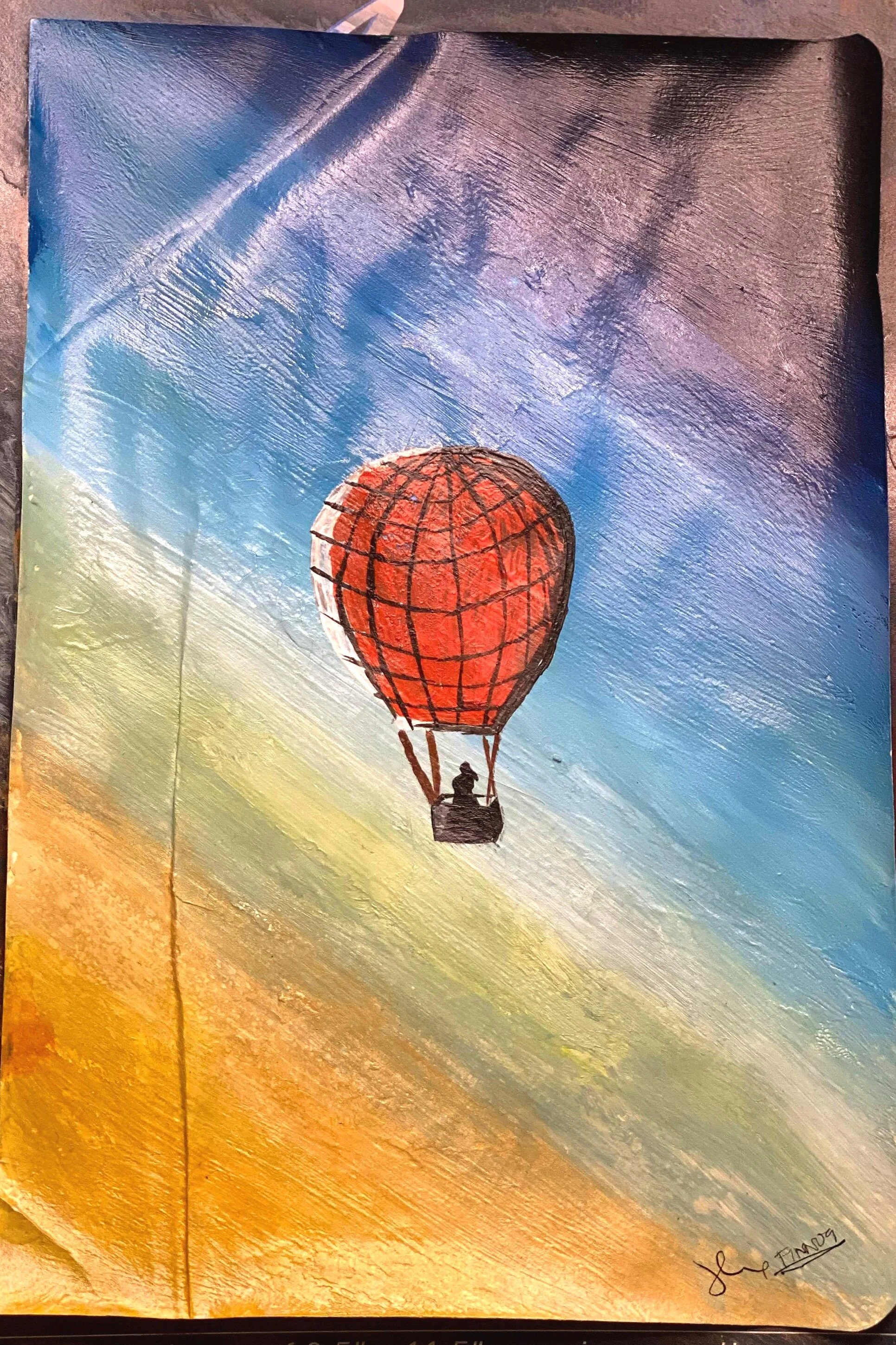 "Hot air balloon in the space"