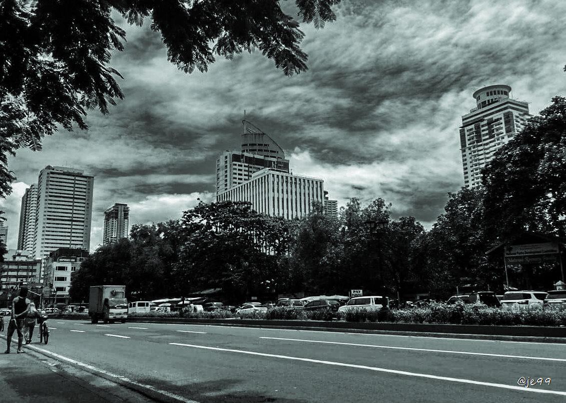 A road view near Rizal Park, Manila.
