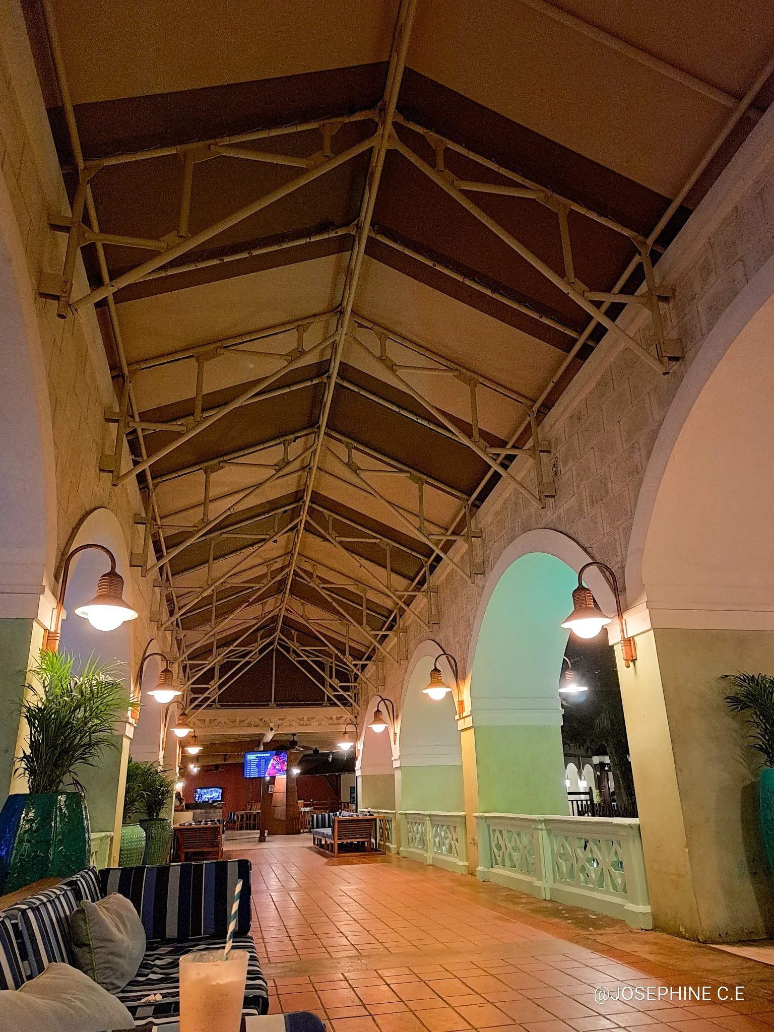 Inside the Beaches resort.