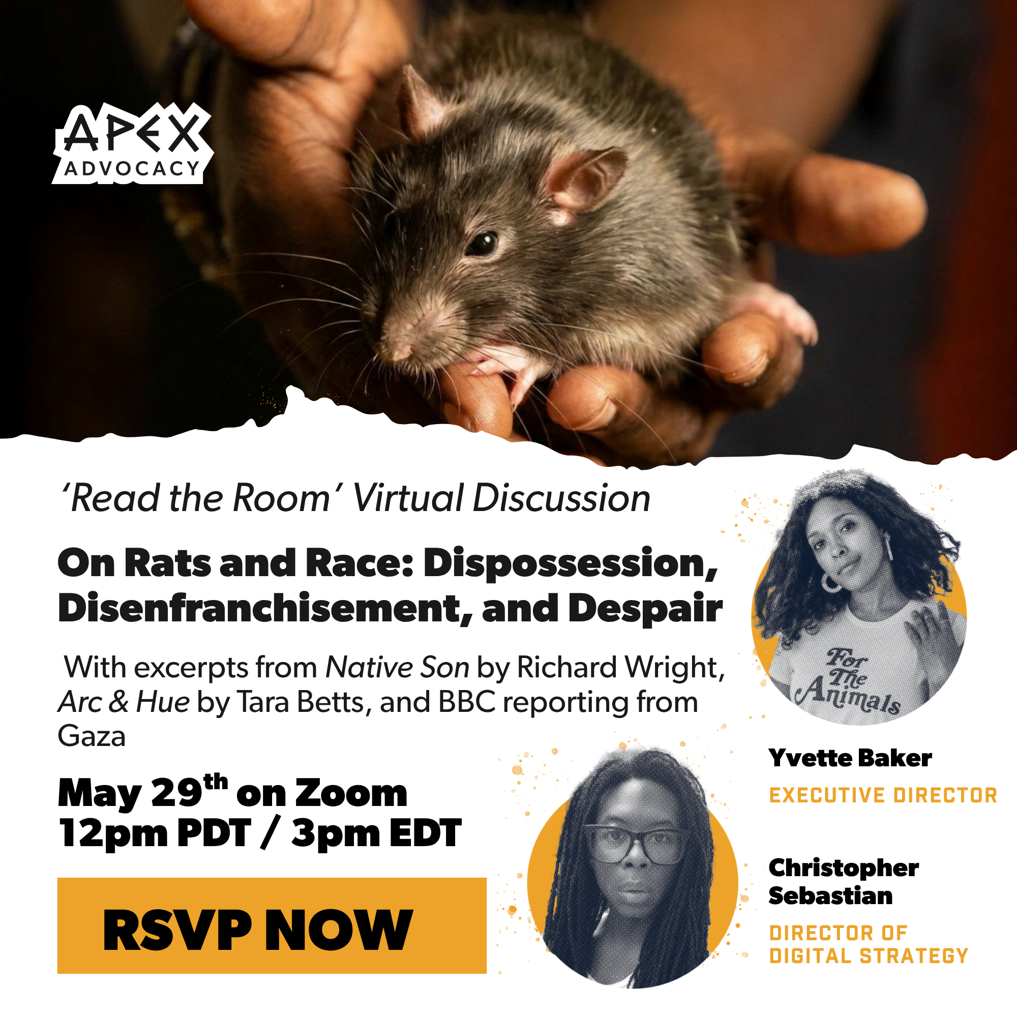 Read the Room LIVE - On Rats and Race: Dispossession, Disenfranchisement, and Despair