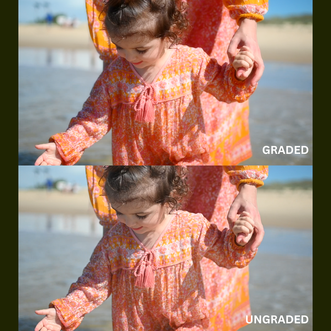 Example of how colour grading can impact the final look of a project