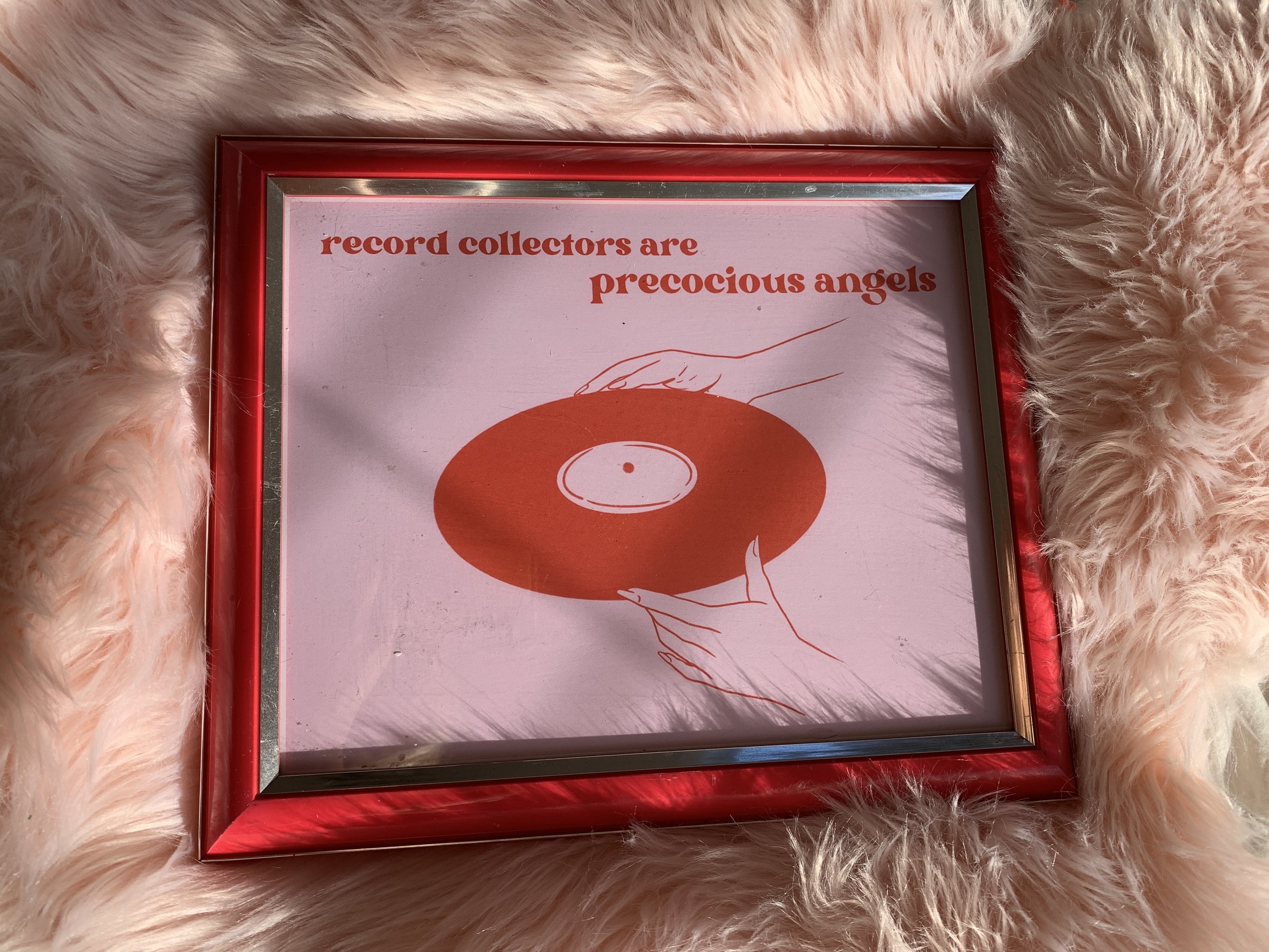 Record Collectors Are Precocious Angels 8x10” by Jayda Abello print product photo