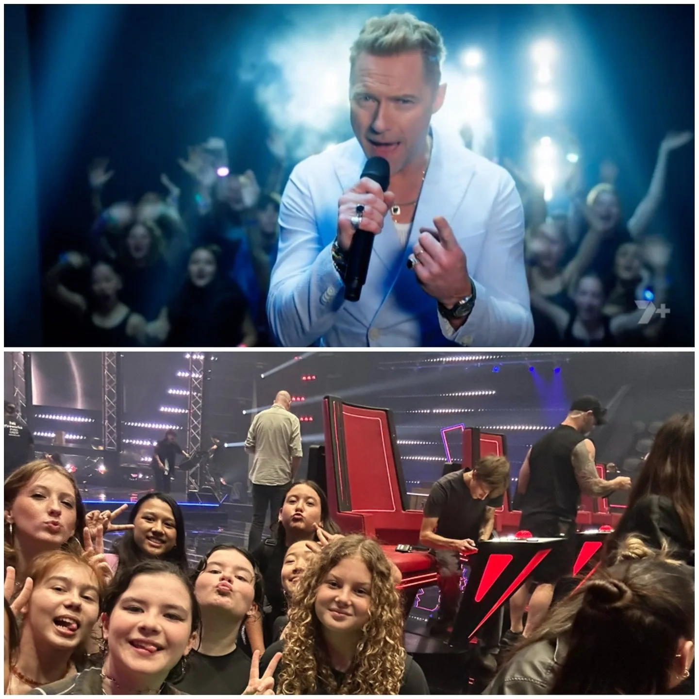 THROWBACK! 

Some of our Pre-Seniors &amp; Seniors were invited to join the filming for the opening of the blind auditions for THE VOICE earlier this year 🎤 

Can you spot our girls 😉&hellip;behind RONAN KEATING! 🤯 🔥 

What an experience! Thanks 