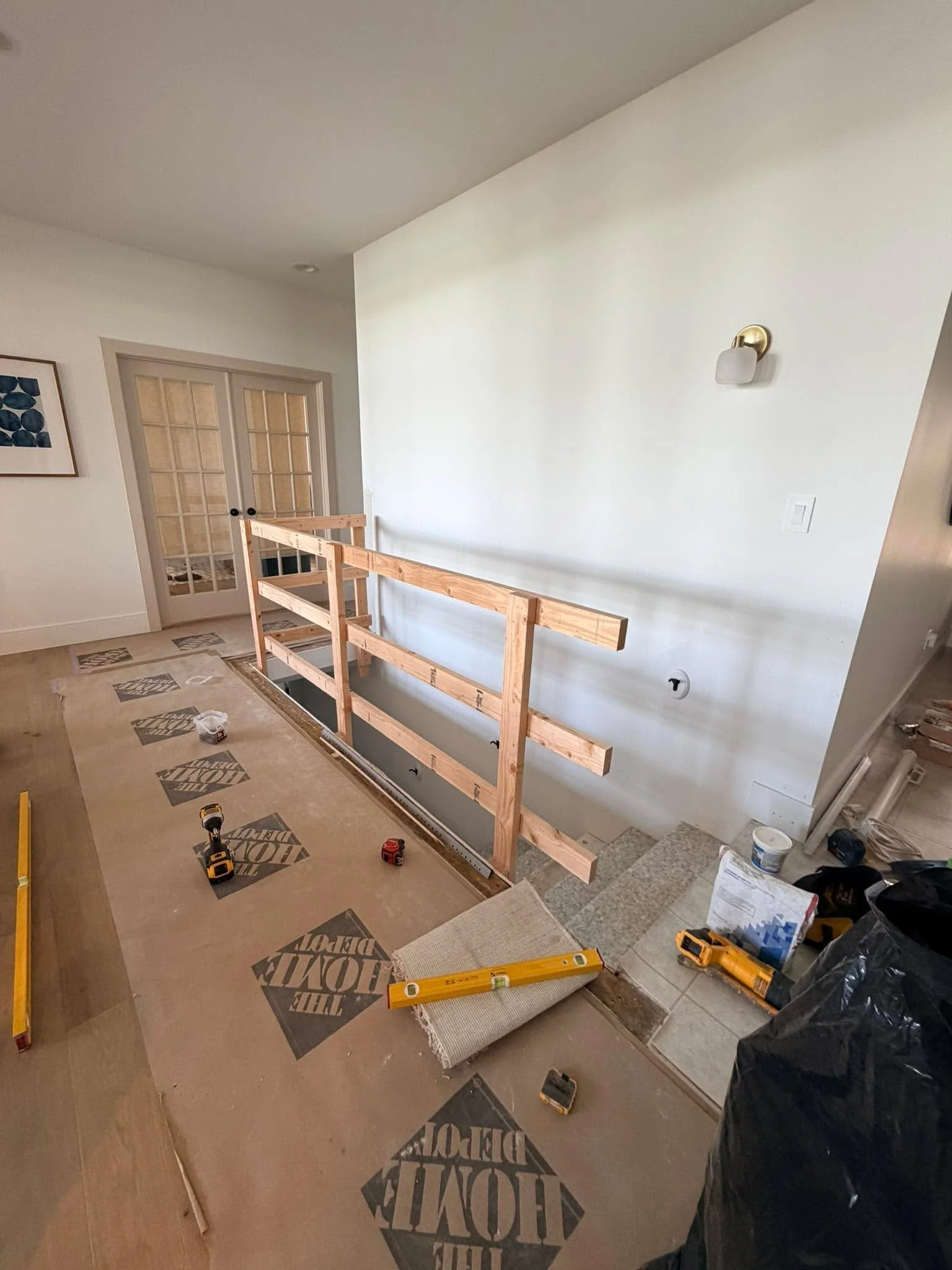 In our house, I call this Construction Deco. Then all the holes in walls, half patched spots, and missing baseboards everywhere make sense. It&rsquo;s just part of the style!