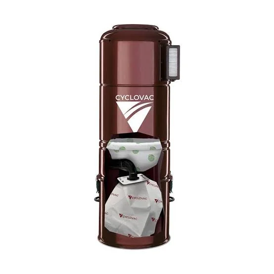 Cyclovac central vacuum cleaner with a disposable bag.