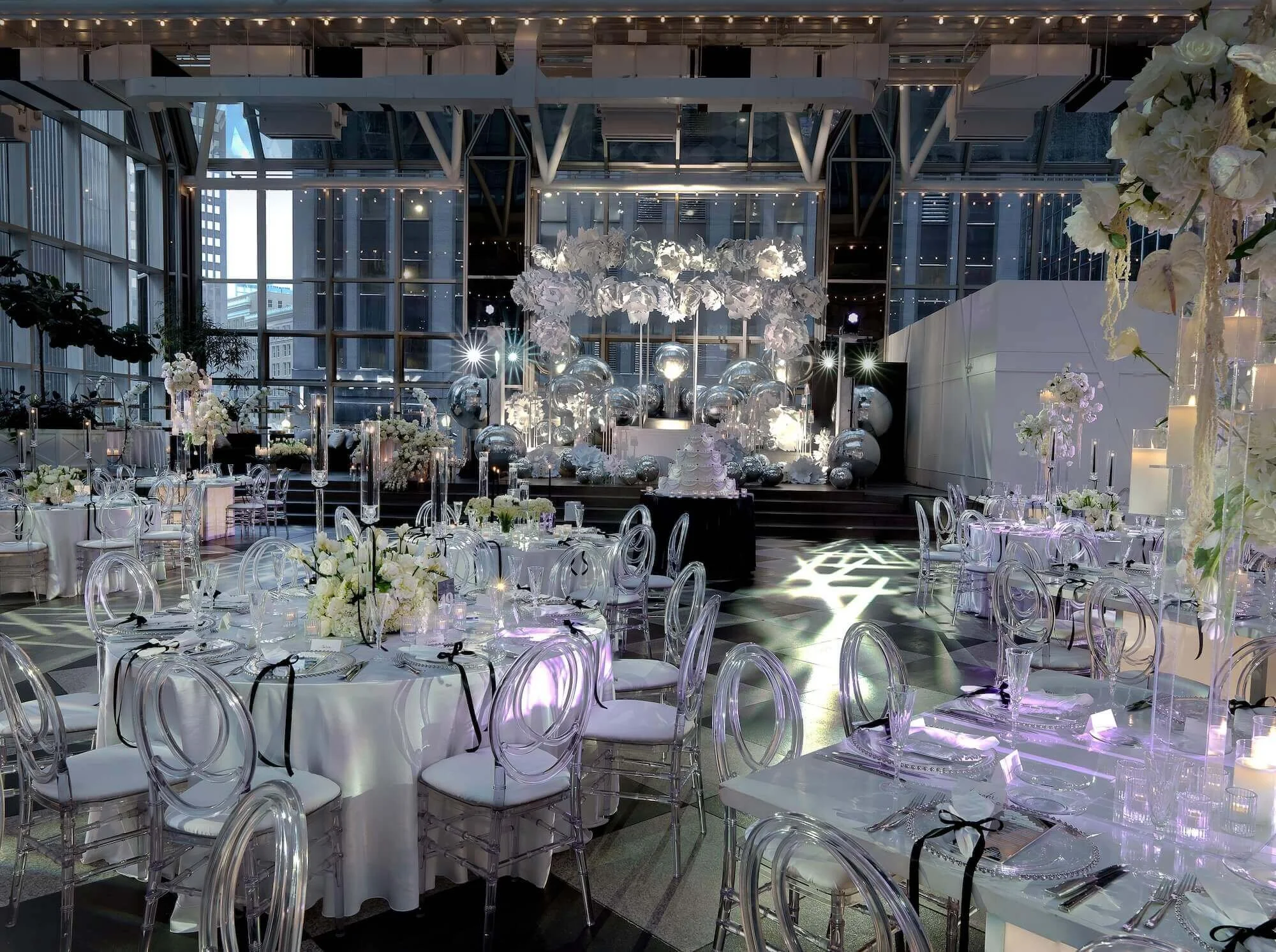 PPG Wintergarden Wedding Reception Lighting by Wallflower Event Design - 2.jpeg