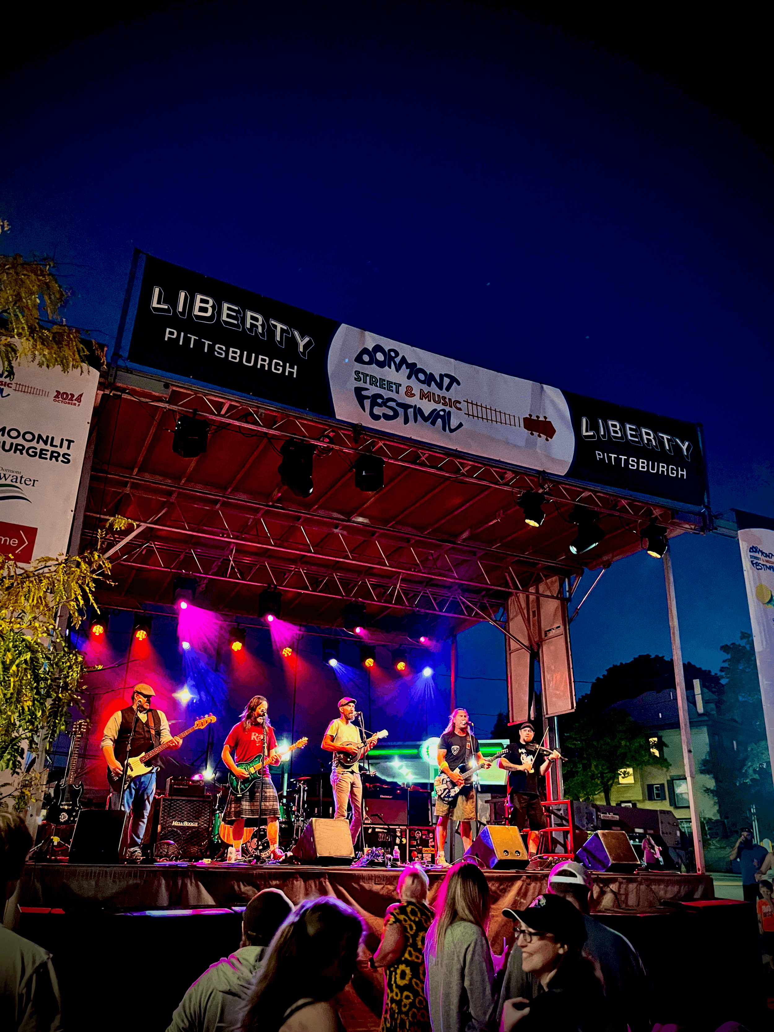 Wallflower's concert lighting captured the energy of the Dormont Music Festival, creating an unforgettable experience.