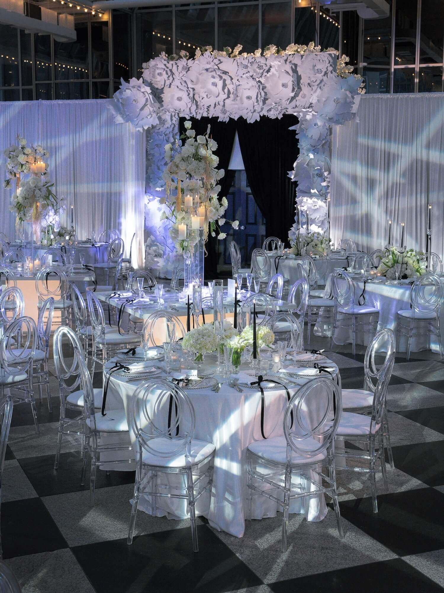 PPG Wintergarden Wedding Reception Lighting by Wallflower Event Design - 7.jpeg