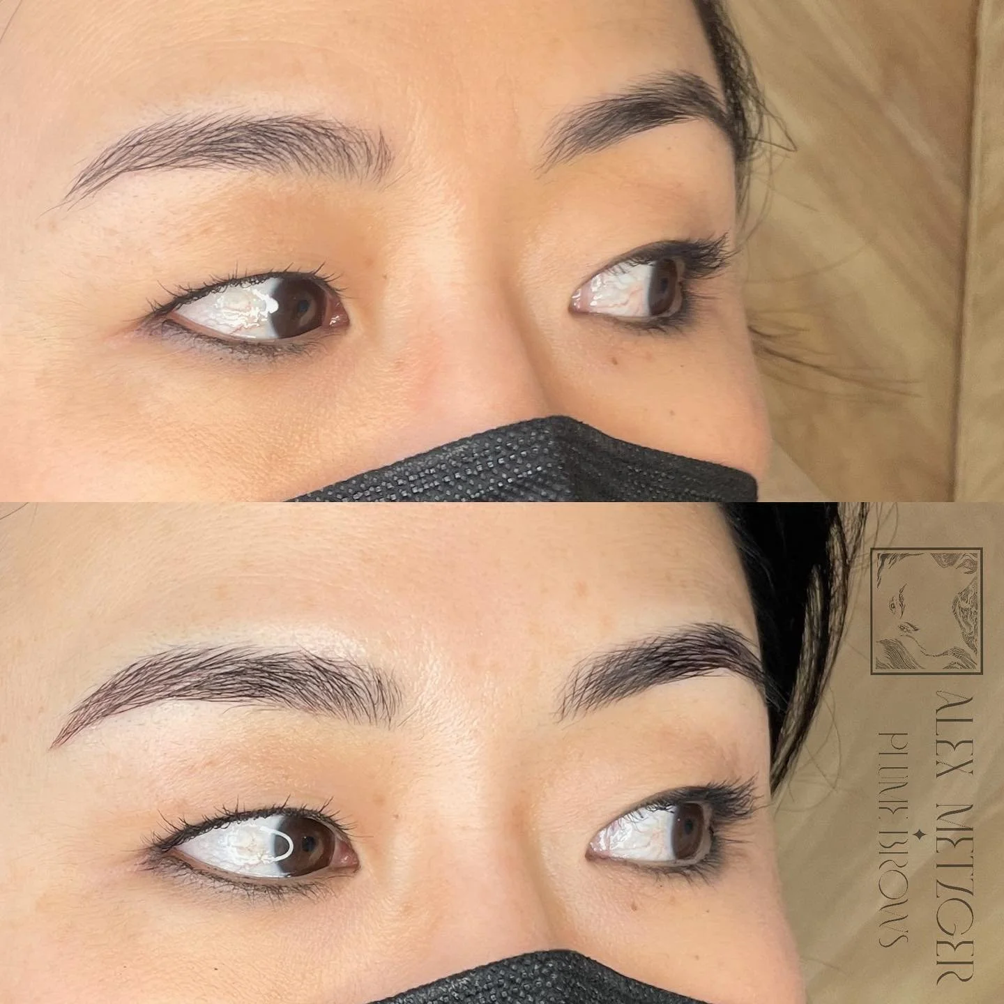 Helped Cindy achieve more symmetrical brows and filled in some sparse areas with microblading. Redness will neutralize as they heal. I focused on extending the end of the shorter brow to create a more even and complete look. Booking link in bio. 👉🏻