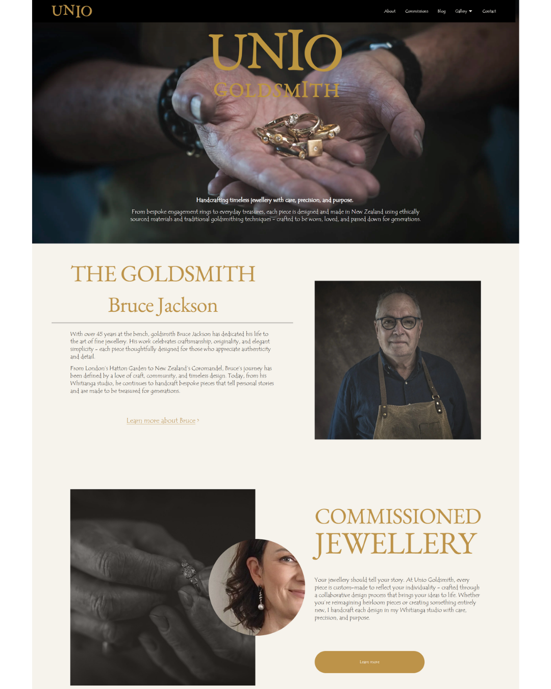 Unio Goldsmith Website