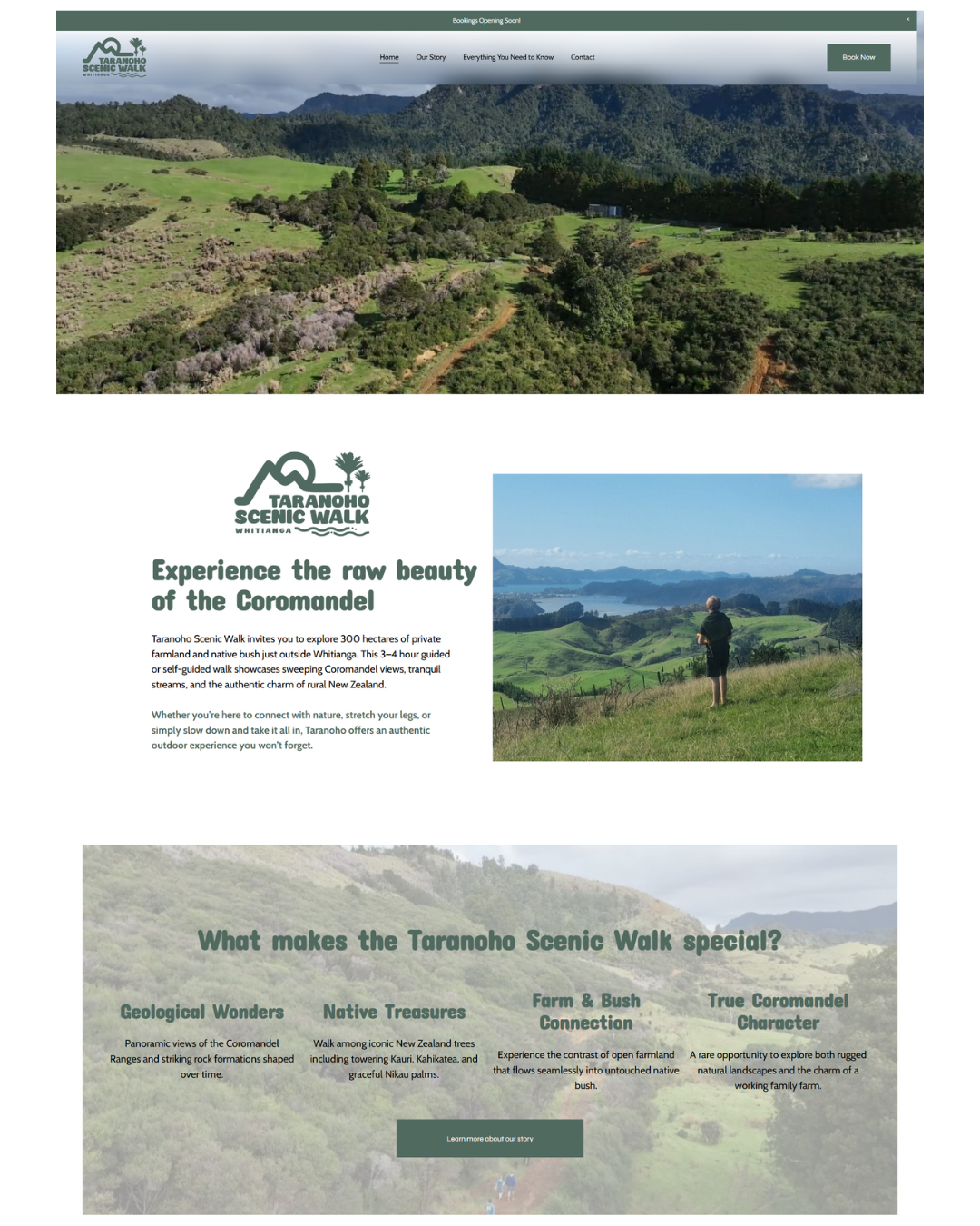 Taranoho Scenic Walk Website