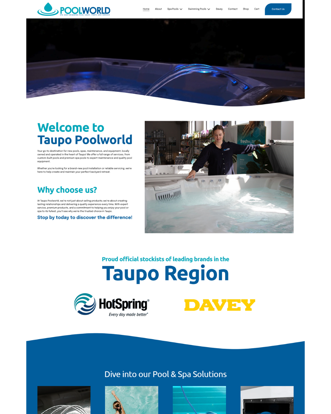 Taupo PoolWorld Website