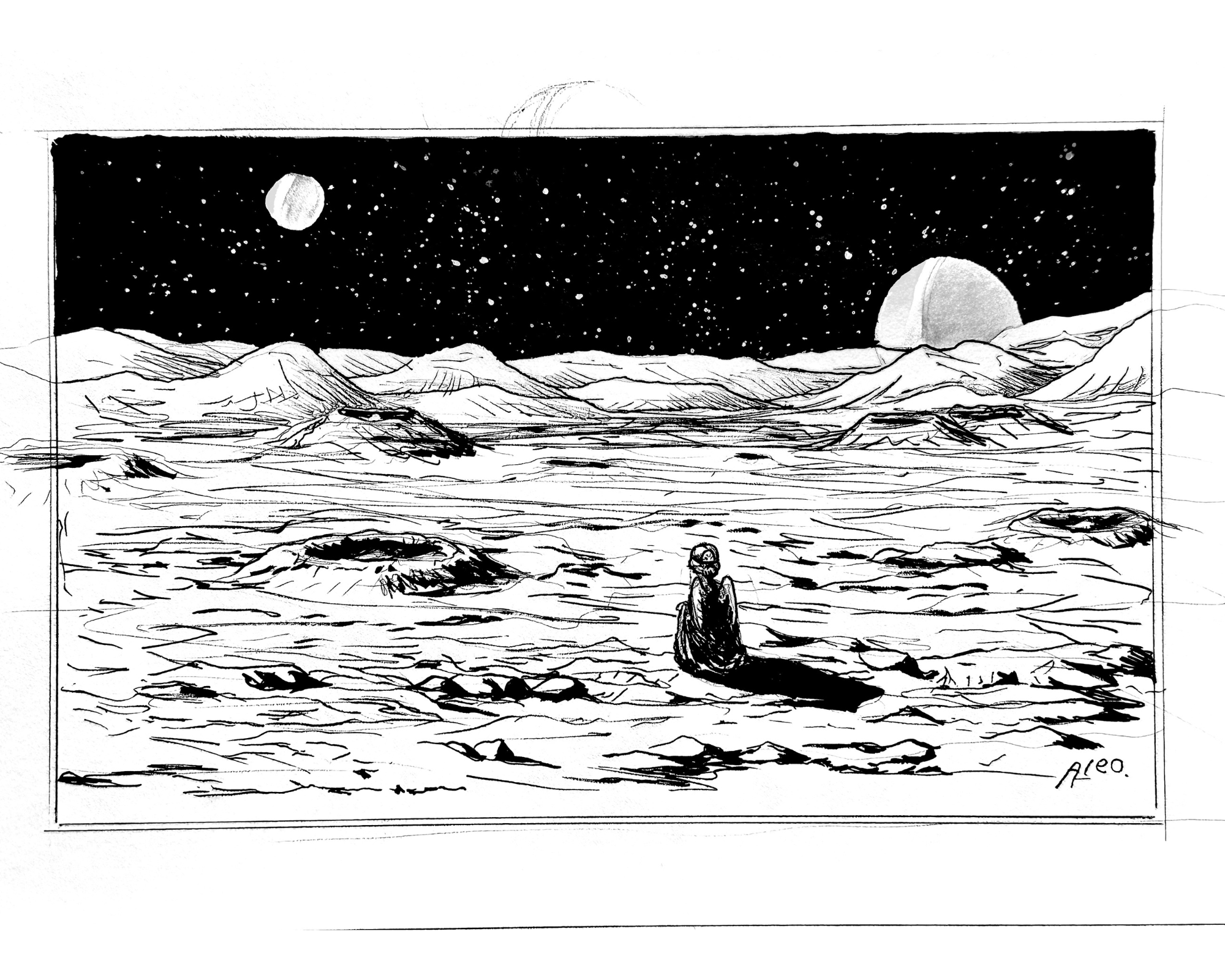 "The Search Continues" 12 x 8.5 in