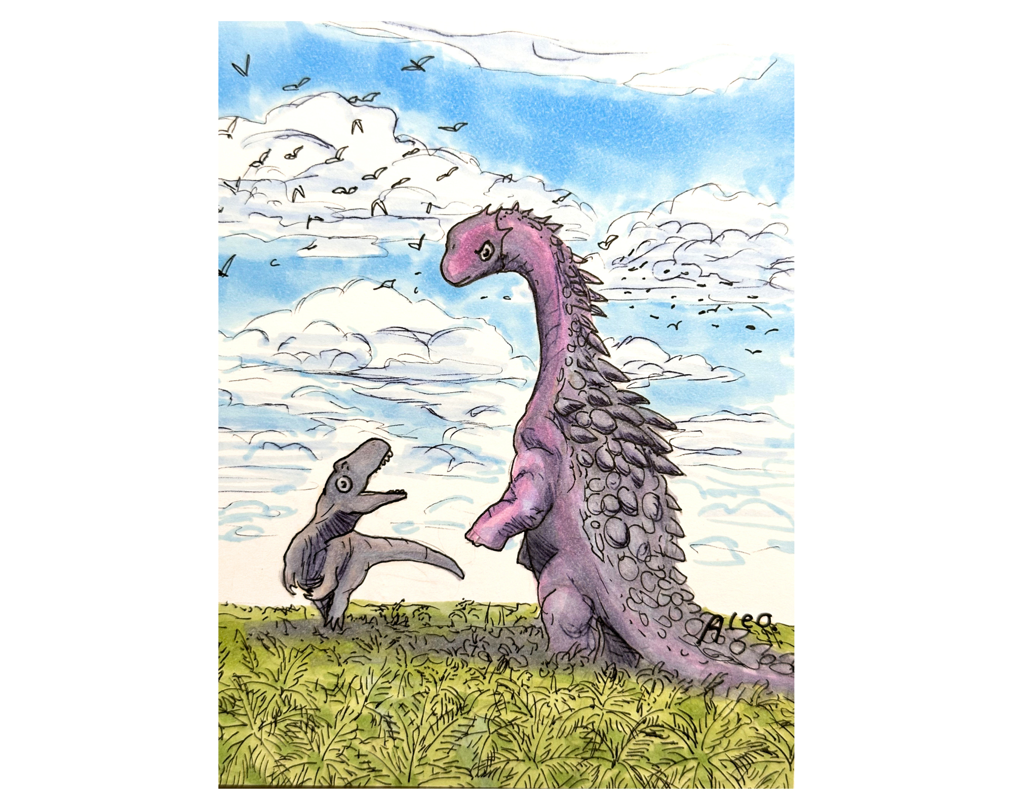 "Too Big, Don't Try" 4.5 x 5.5 in