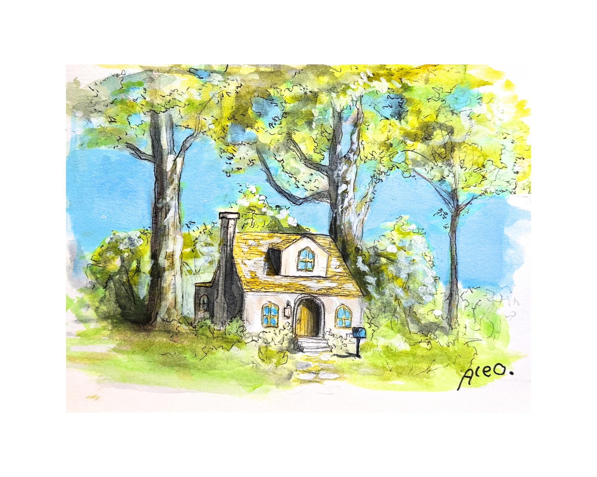 "Boji's Cottage" 6.5 x 4.5 in