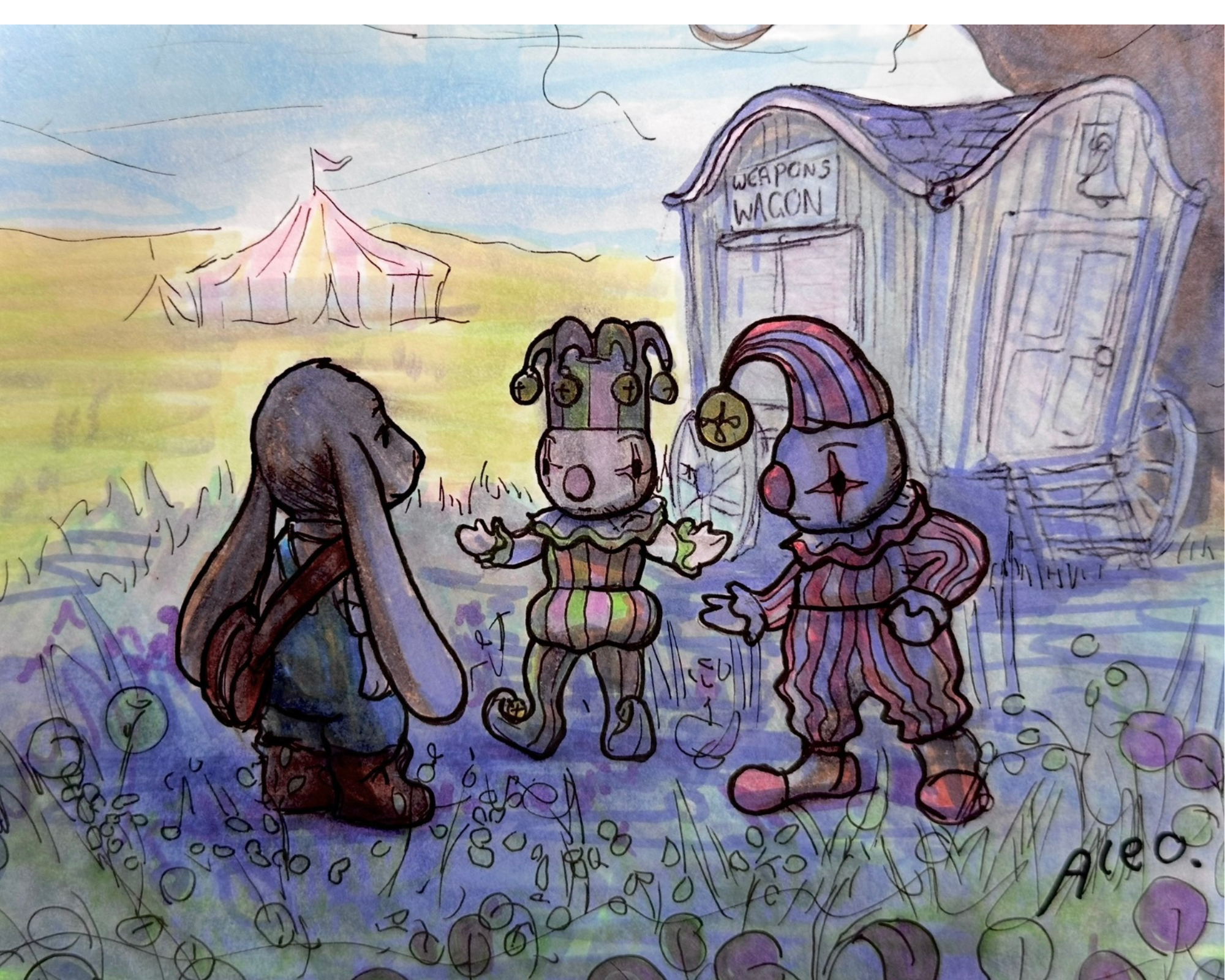 "Help Needed on Planet Almozy," 6.5x4.5 in