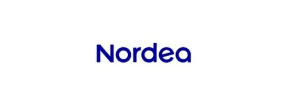 Nordea logo på en hvid baggrund