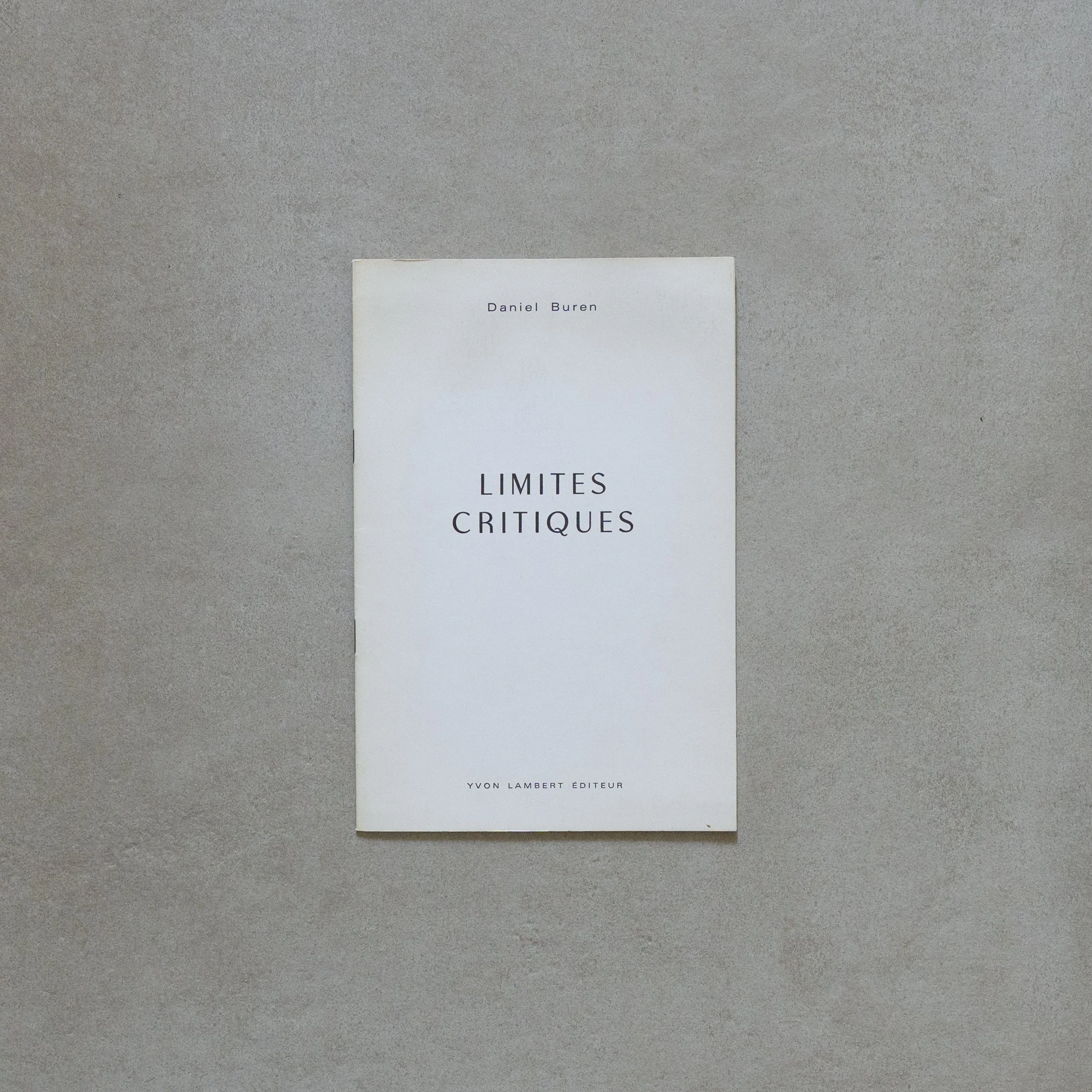 Daniel Buren / Limites critiques