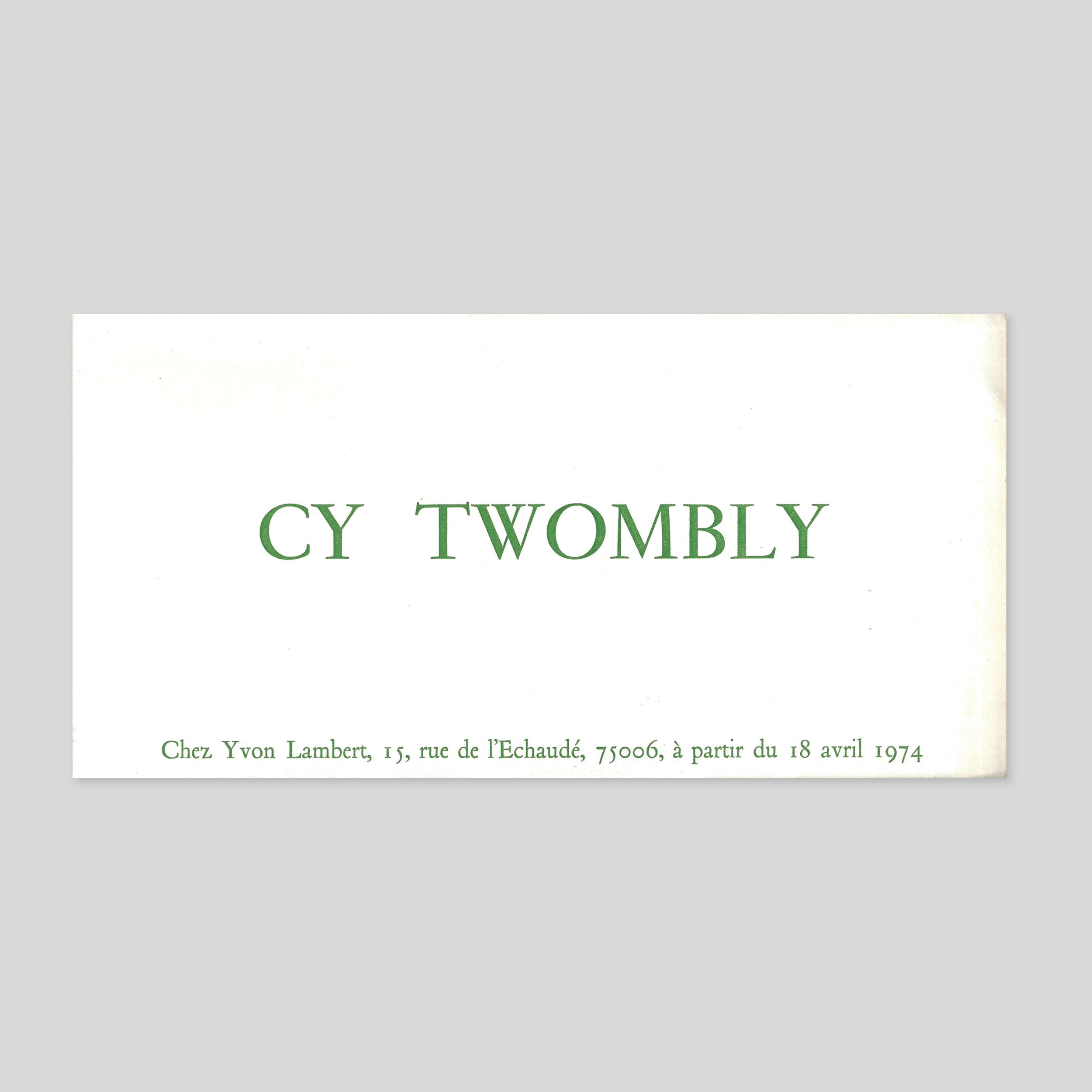 Cy Twombly / Cy Twombly