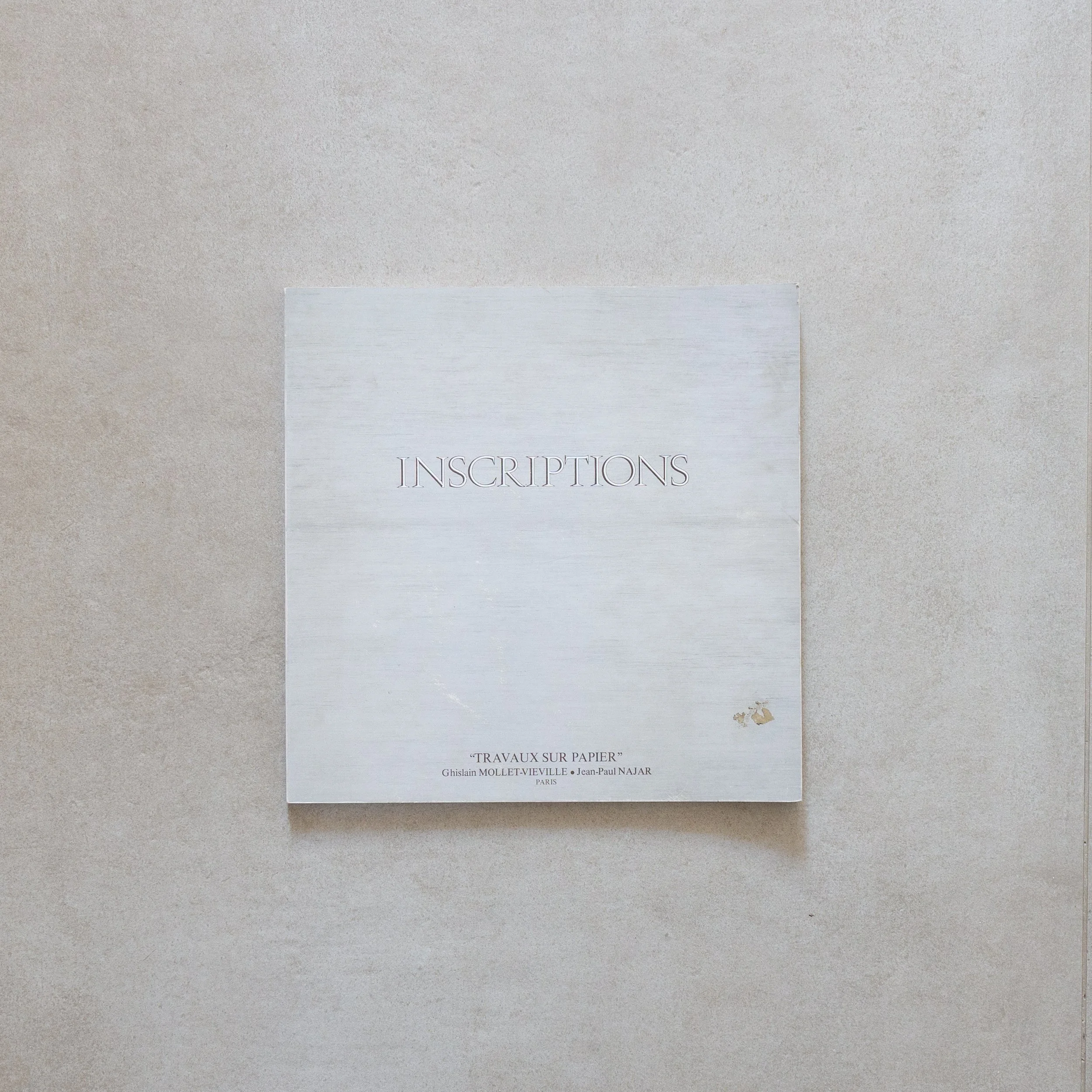 AA.VV. / Inscriptions: Travaux sur Papier