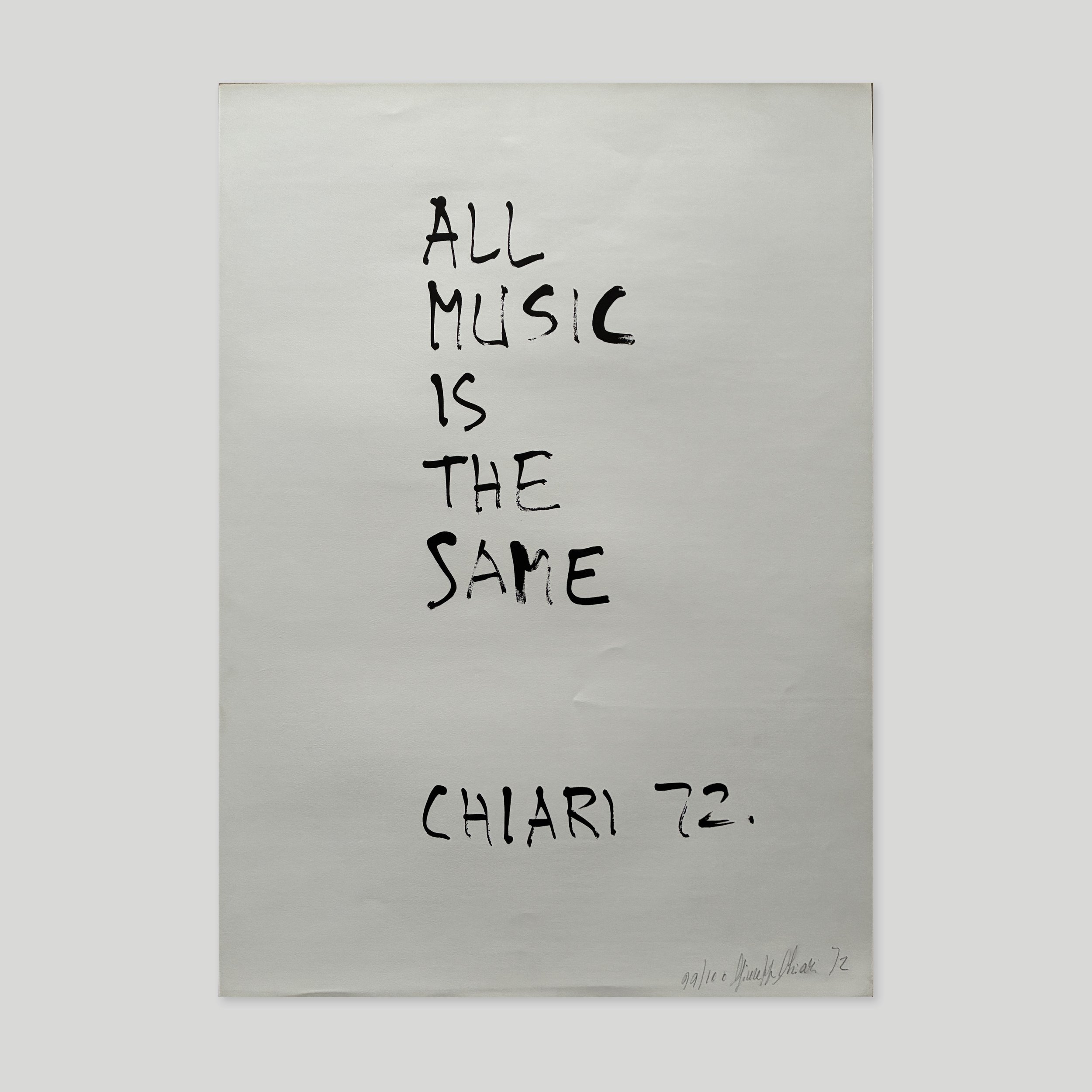 Giuseppe Chiari / All music is the same