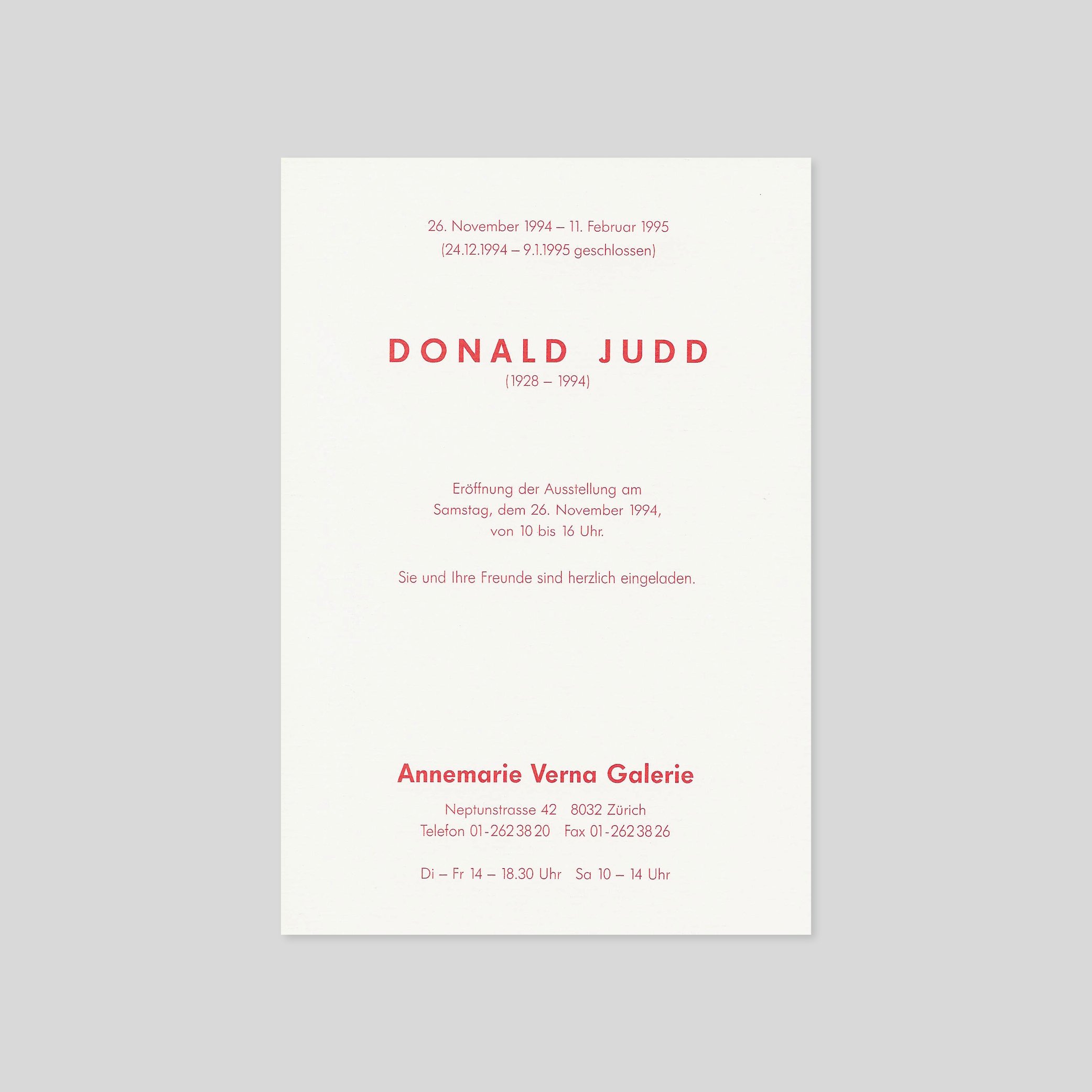 Donald Judd / Donald Judd (1928 - 1994)