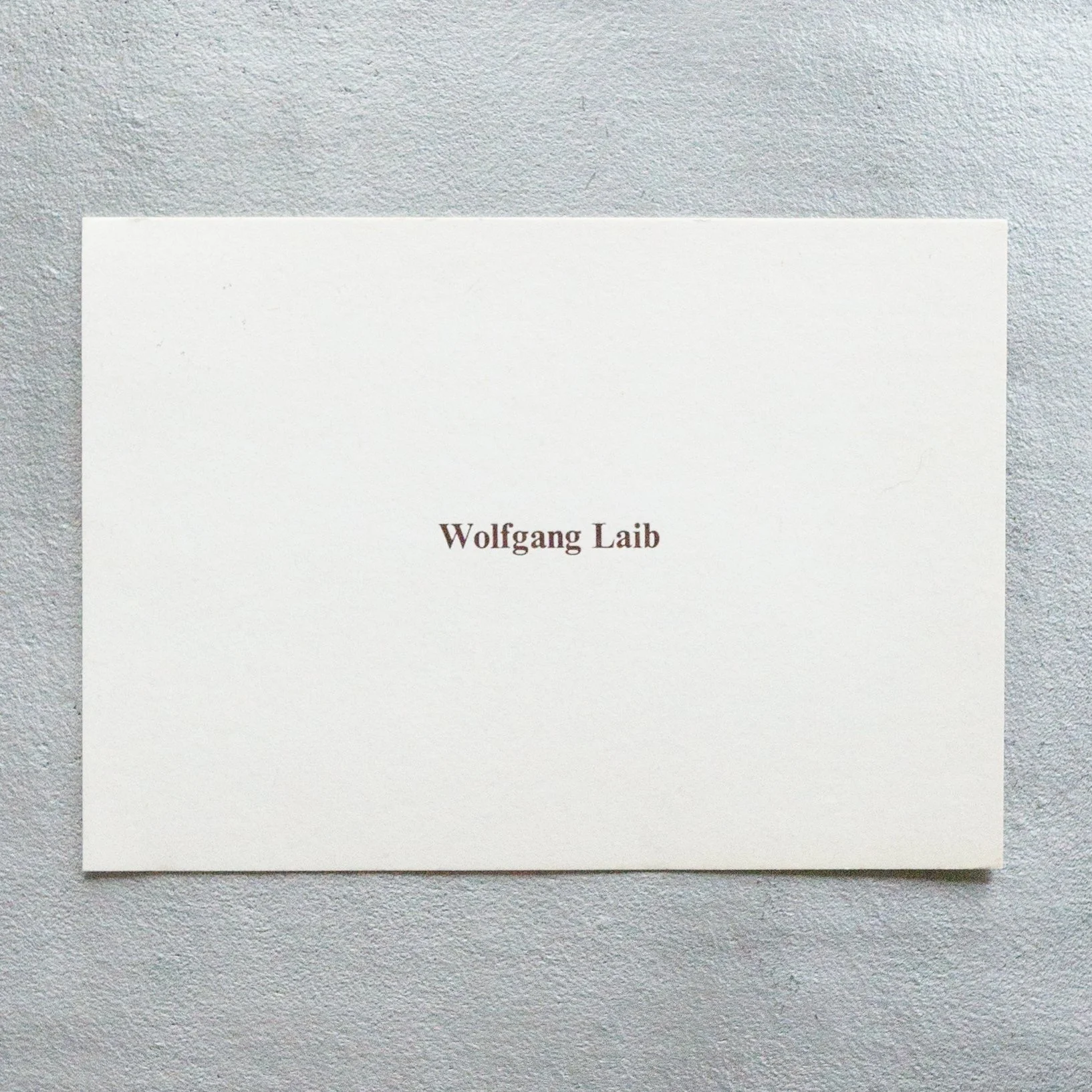 Wolfgang Laib / Wolfgang Laib