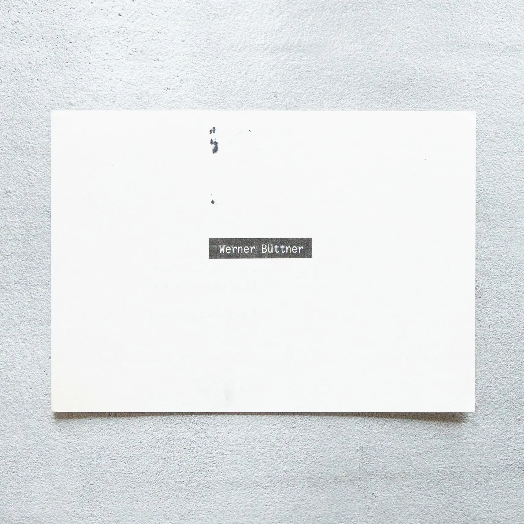 Werner Büttner / Werner Büttner