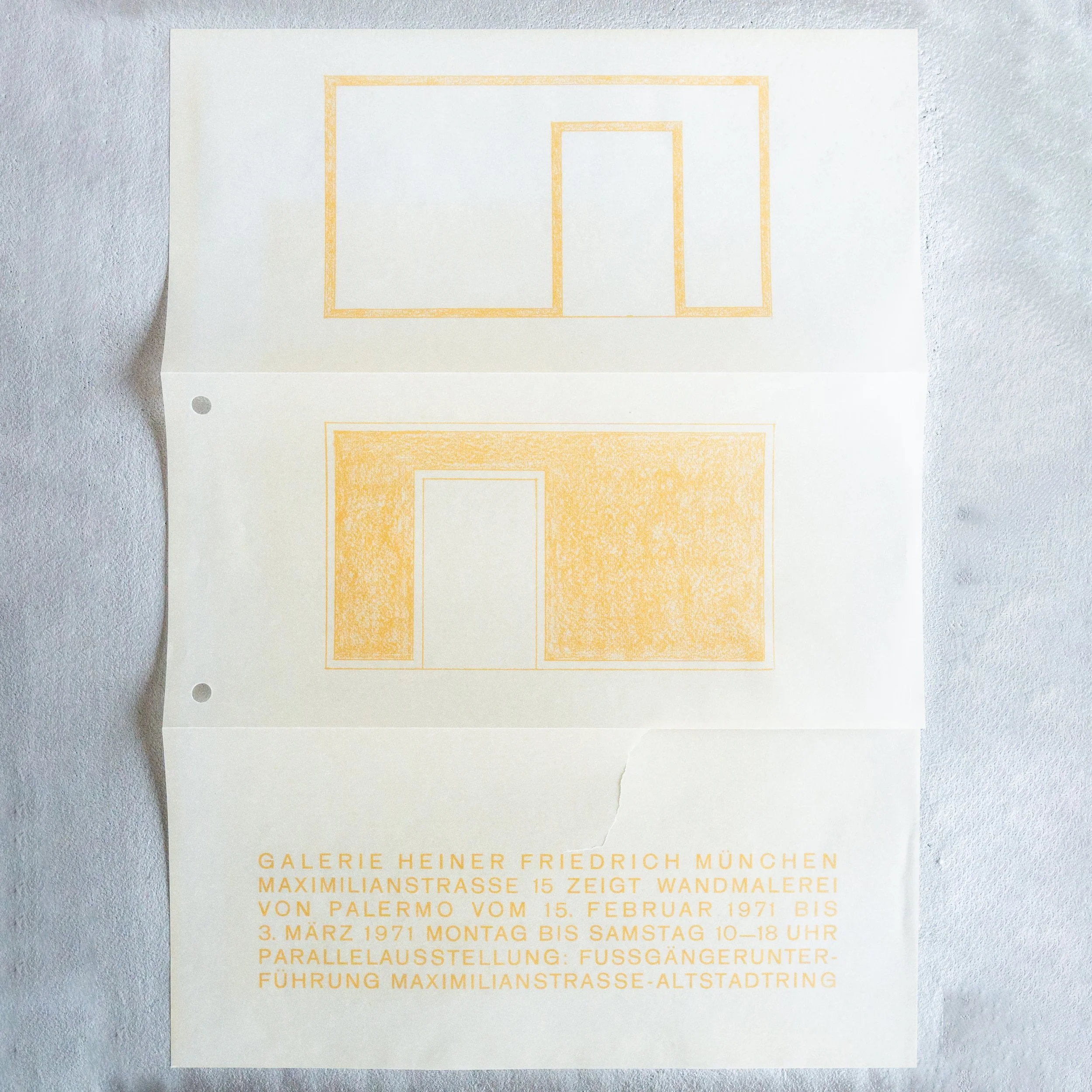 Blinky Palermo / Palermo vom 15. Februar 1971 bis 3. März 1971