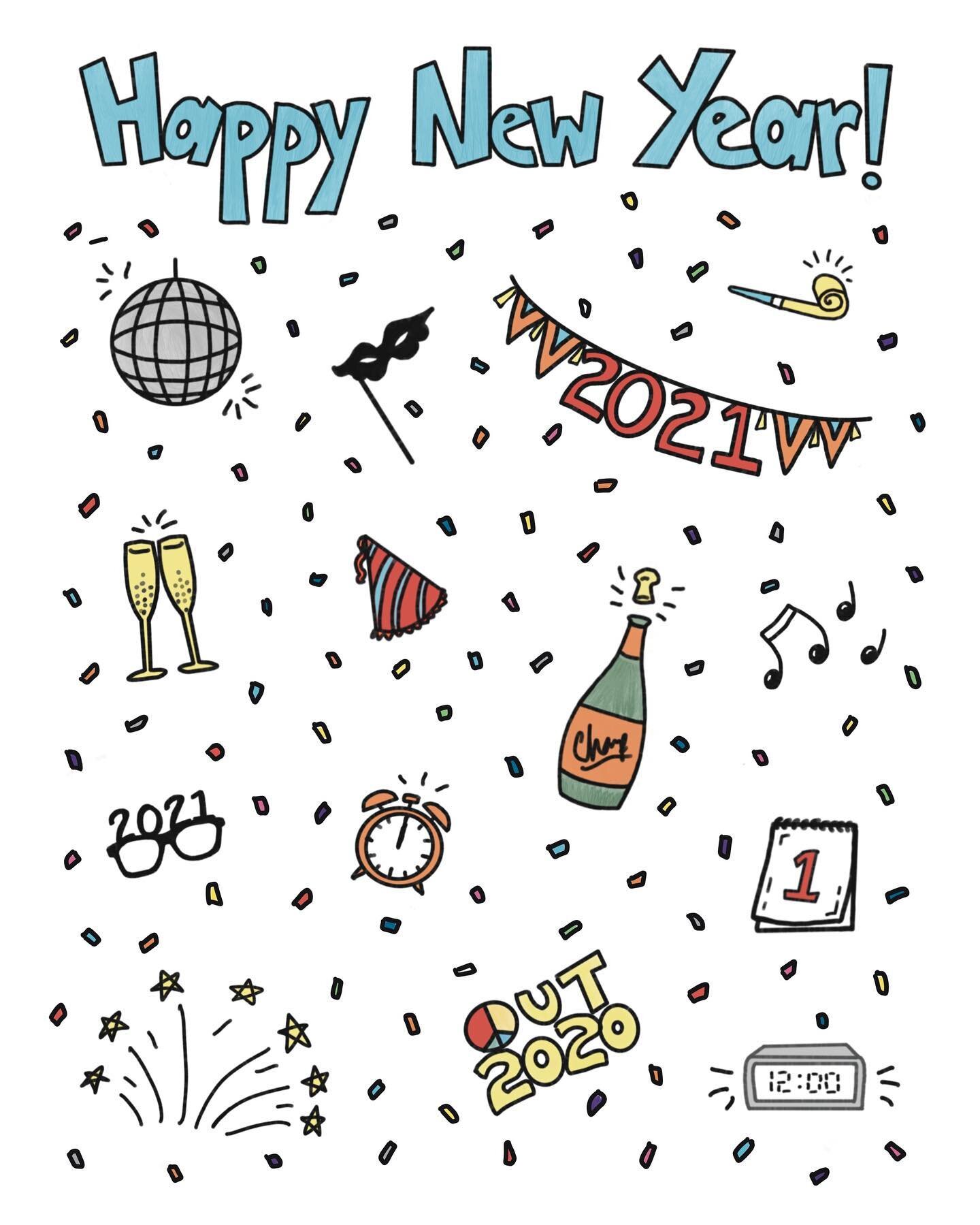 Happy New Year!!! ✨✨✨
.
.
.
.
.
.
.
#newyearscard #happynewyear #nye2021 #paperlove #stationeryaddict #stationerylove #greetingcard #doodlingart #drawsomething #illustration #illustratorsoninstagram #doodlesketch