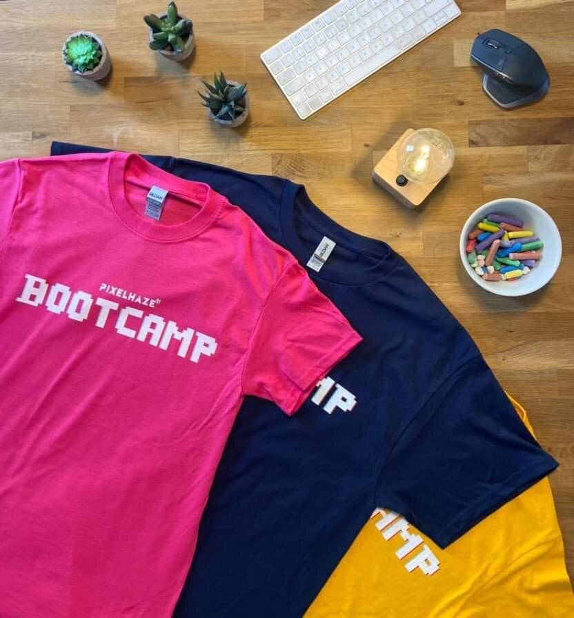 Who will be the next bootcamp winner? Check out our new Pixelhaze bootcamp t-shirts! If you fancy snagging one sign up to our free bootcamps running on the 15th, 17th and 30th of August to claim your own! For more information on signing up go to Pixe