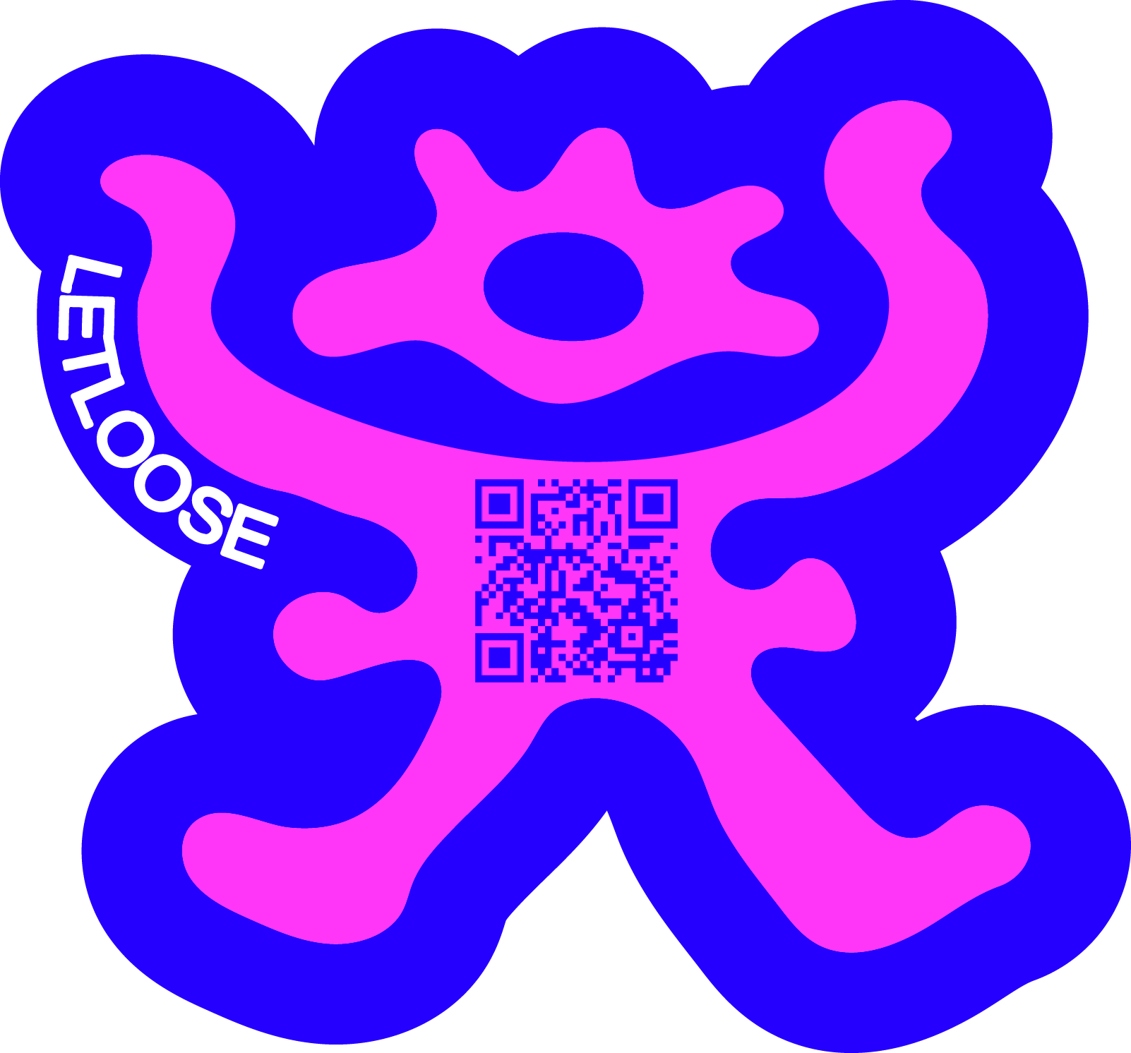 A colorful graphic with blue and pink abstract shapes and a QR code in the center. The word 'ENDORSE' is written in white on the left side of the image.