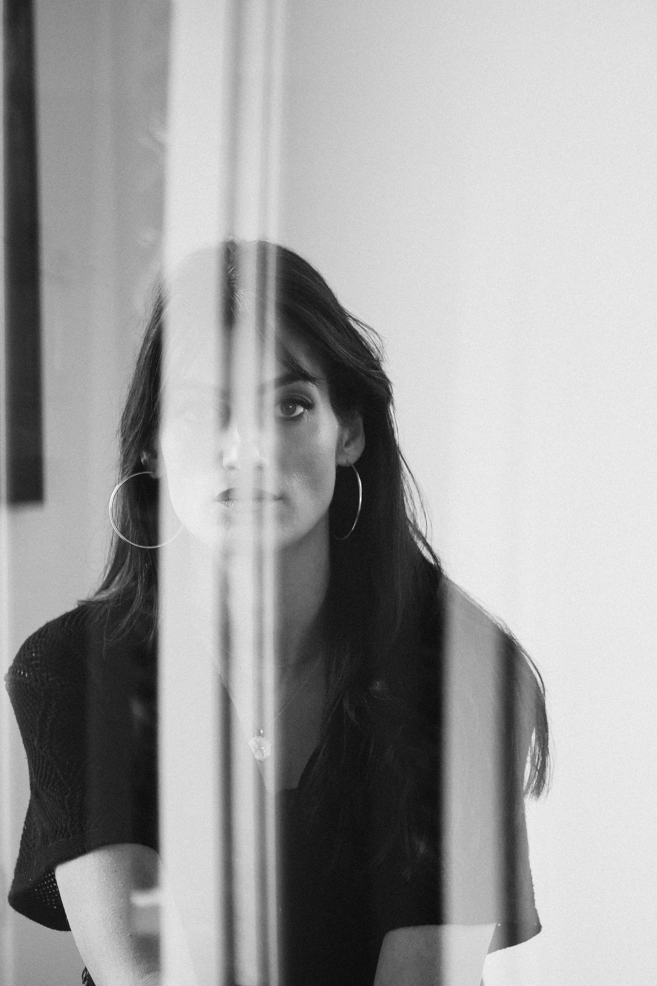 Black and white portrait of rebecca achelles That Achelles Girl
