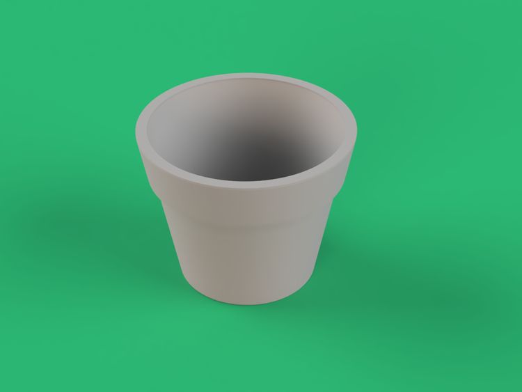 Plant Pot Mould (PM004) product render