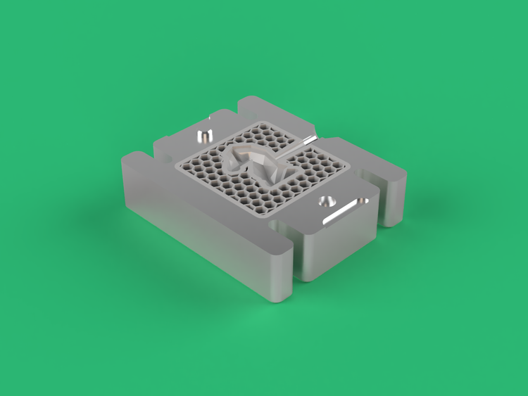 75&times;50mm 3D printed insert holder, aluminium frame