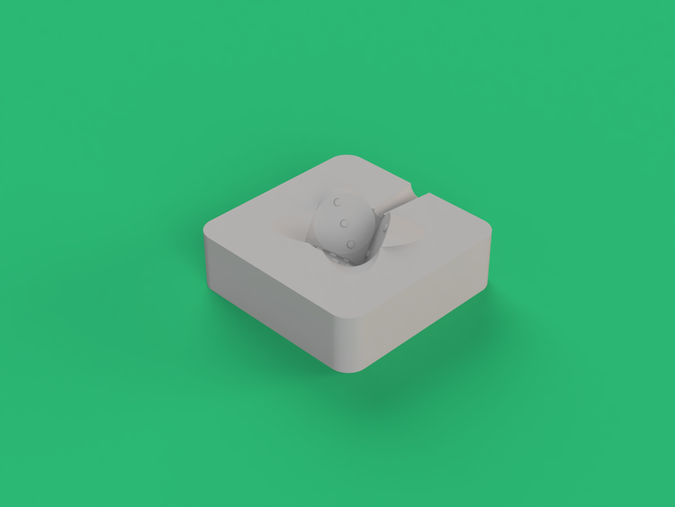 Six-Sided Dice Mould STL (PRM001) render