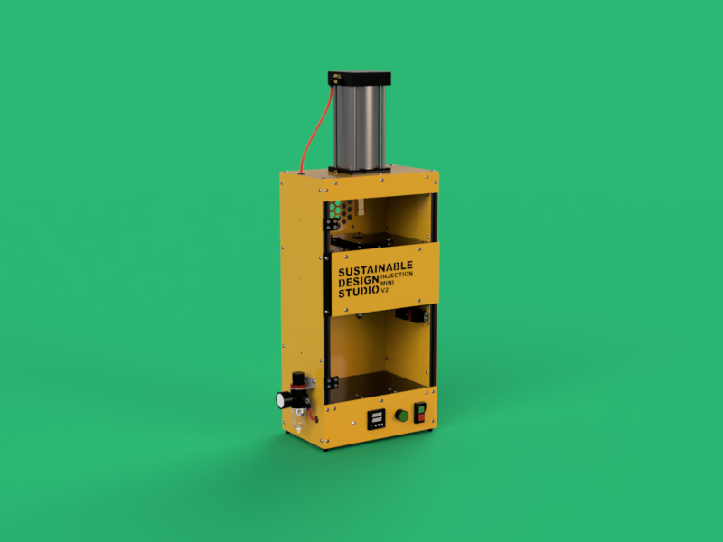 Injection Mini V2 desktop injection moulding machine, front three-quarter view