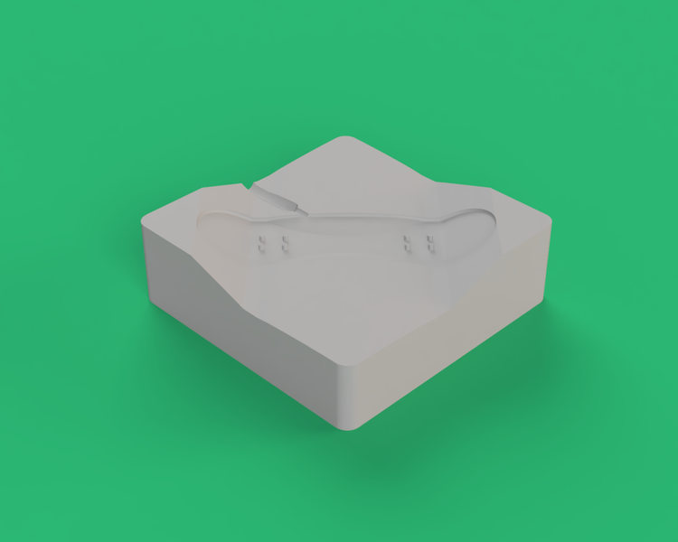 Finger Skateboard Mould STL (PRM004) render