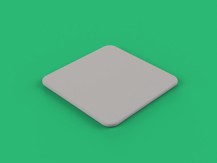 Square Coaster Mould (PM002) product render