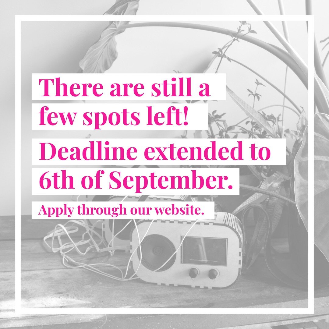 We've extended our deadline for application a couple of days, so you still have a chance to join us for our next workshop on the 12th September!

Read more about the application on our website: www.growingcodesign.com/join

#plants #digital #electrop