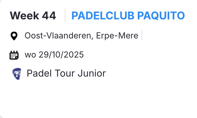 Junior Padel Tour U12 &amp; U16