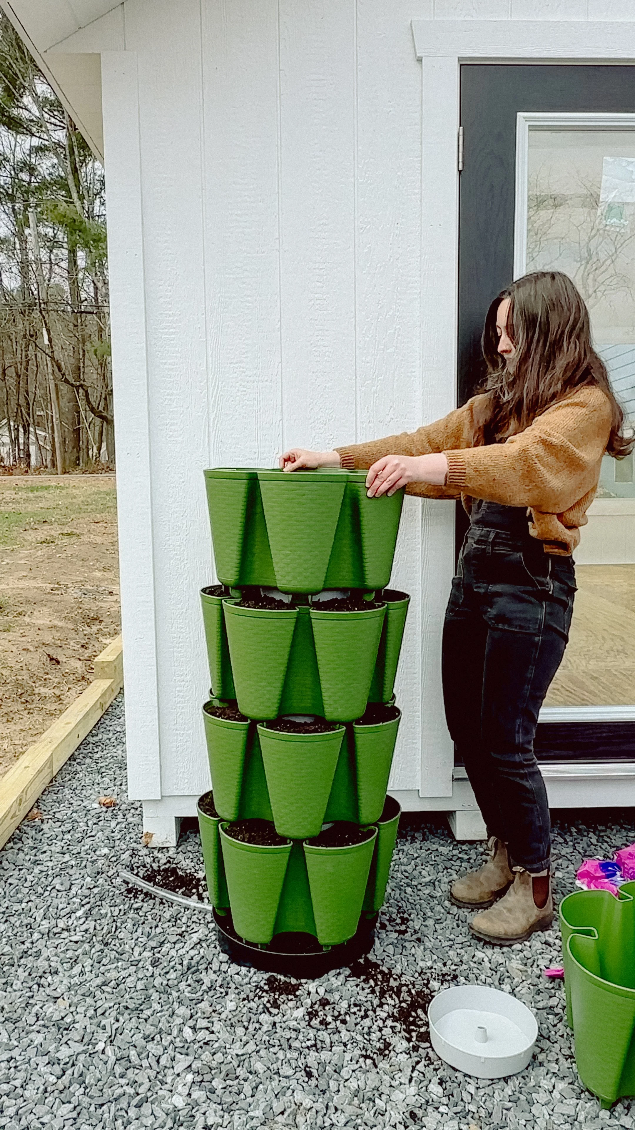 Greenstalk vertical planter, a gift for gardeners who grow in small spaces.