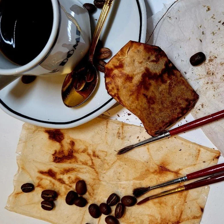 Coffee-Break & Tea Time - Malen und Gestalten mit Kaffee & Collagen aus Teebeutelpapier