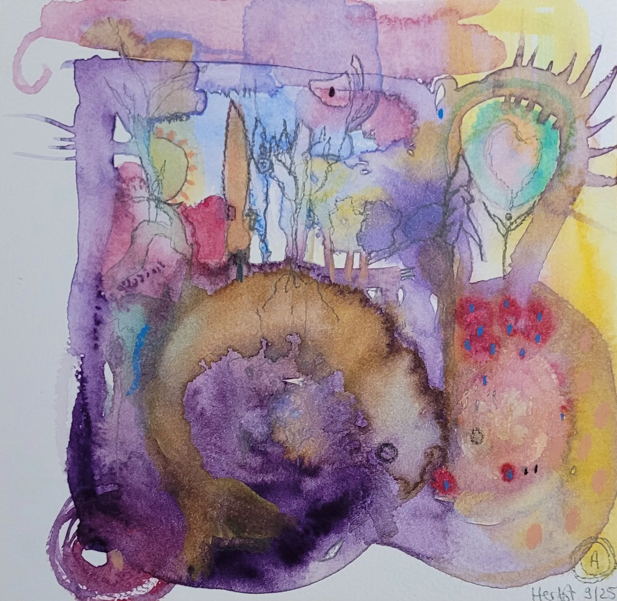 Growing around grief with colours -painting around grief for growing