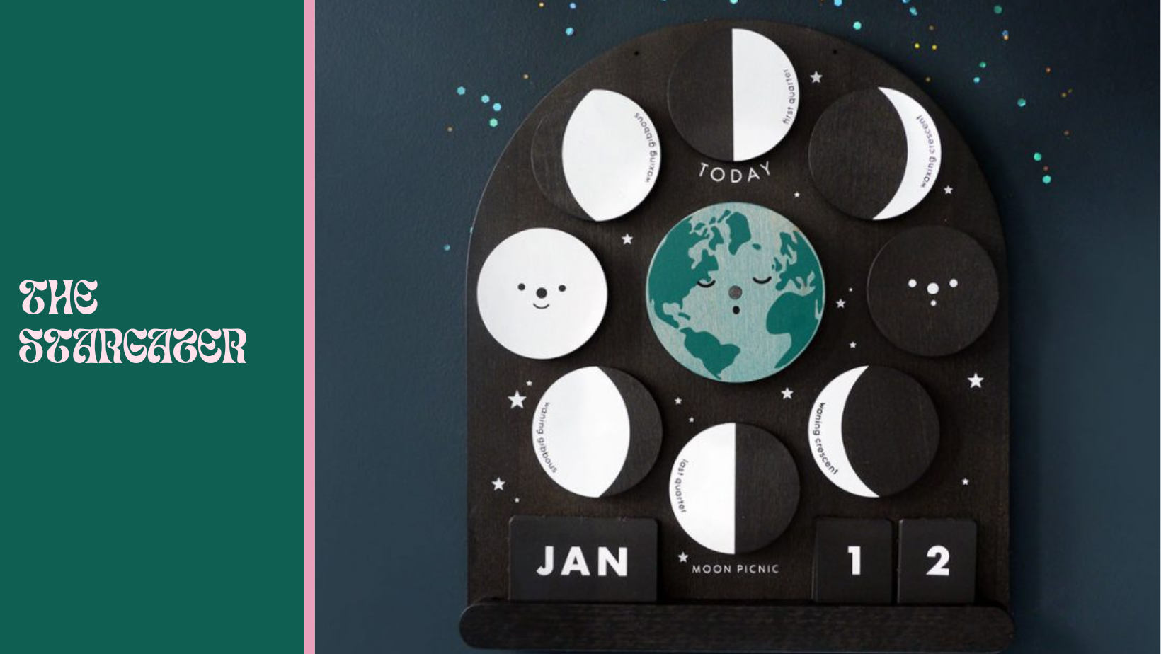Wooden Moon Phase Calendar
