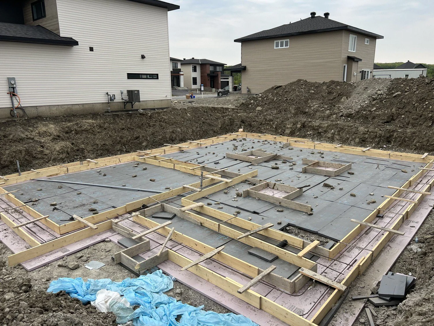 Under Slab/Footing Styrofoam + Footings Formed