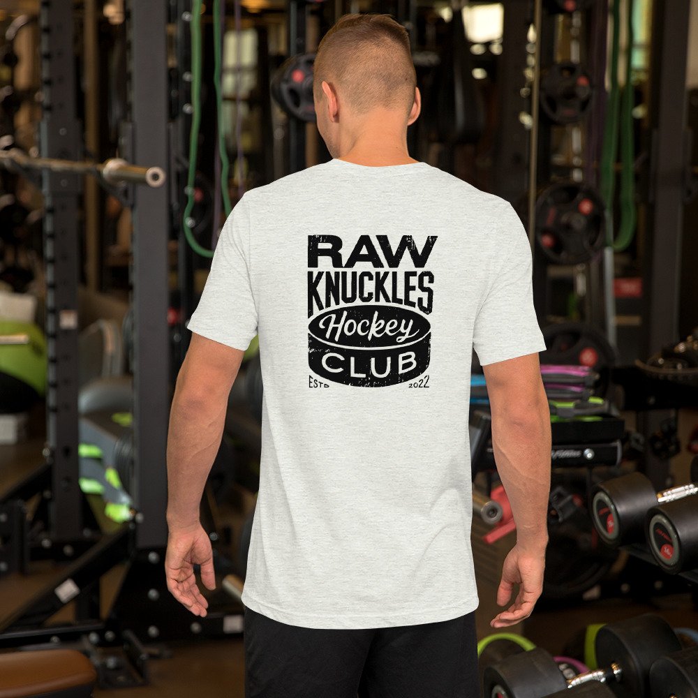 Raw Knuckles Hockey Club Unisex t-shirt, Print-on-Demand — Chris Knuckles  Nilan