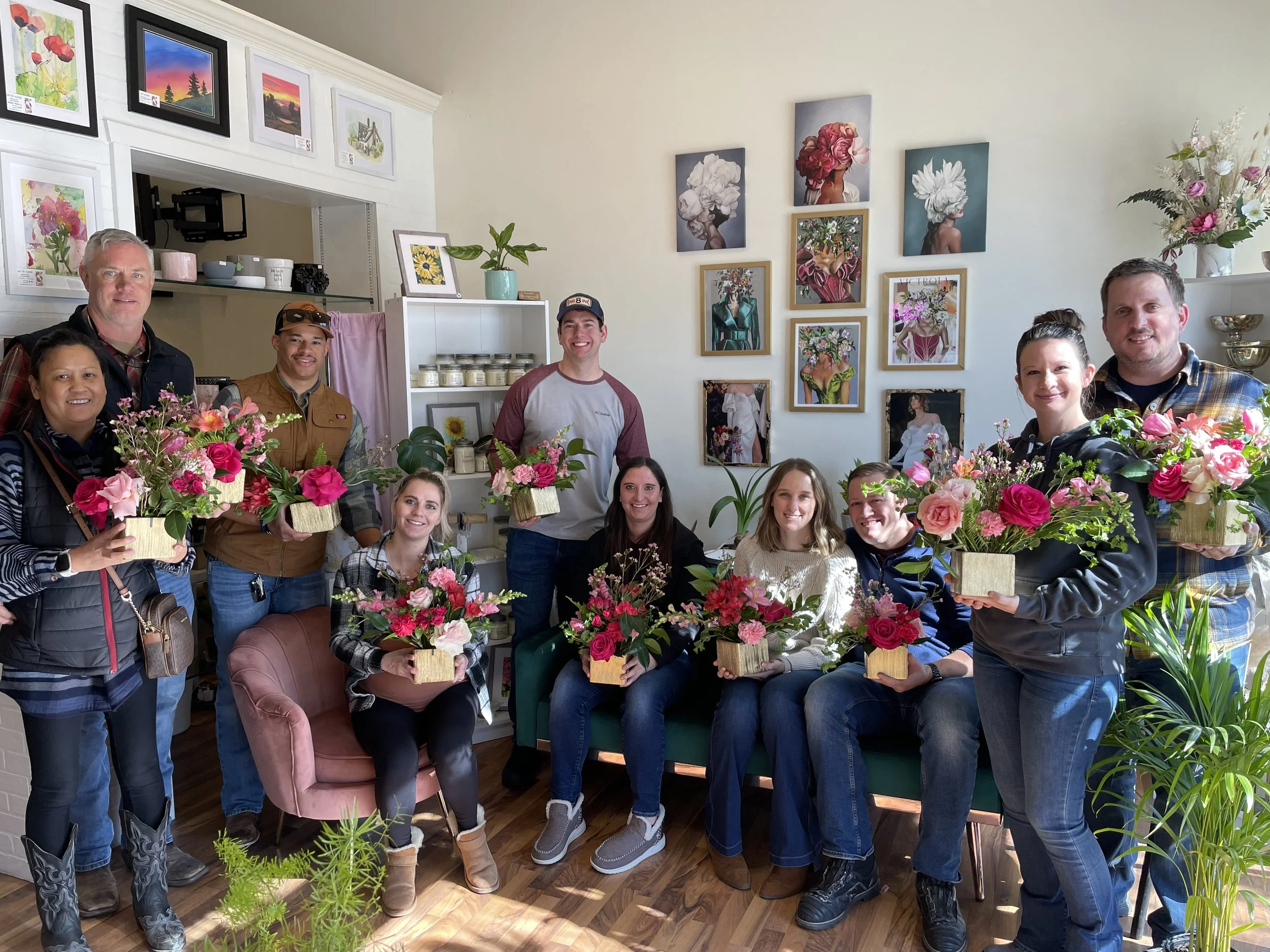 Couples Valentine's Floral Piece 