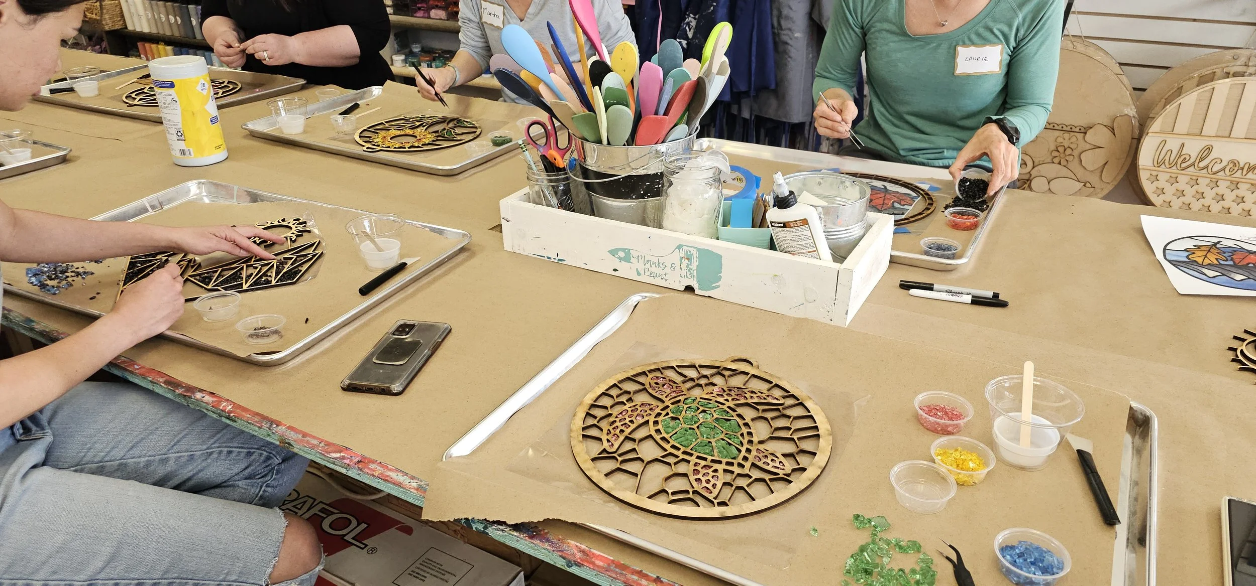 Stained Glass Class for First Responders 